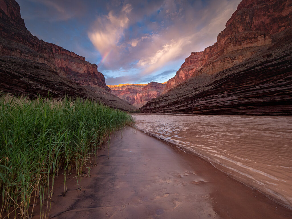 Rainbow over the Grand Canyon and the Colorado River